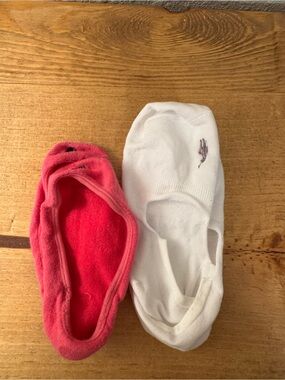Polo by Ralph Lauren No-Show Sock Pair — White & Pink